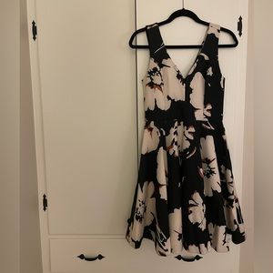 Anthropologie Black and White Mini Dress Size S